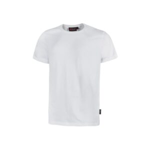 Upower Figi Camiseta de Trabajo de Algodon Cardado - Talla 2XL - Suavidad y Confort Prolongado, Cuello Elastico Acanalado, Cinta Para-Sudor, Proteccion DPI1 - Color Blanco