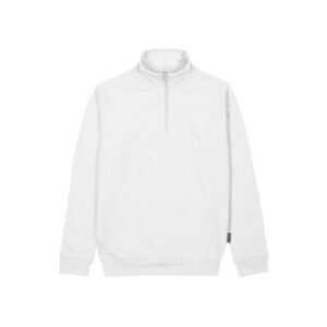 Upower Maui Sudadera con Media Cremallera - Talla 2XL - French Terry Algodon y Poliester, Transpirable y Duradera, Puños y Dobladillo Elasticos, Mangas Ranglan, Costuras Pespunteadas - Color Blanco