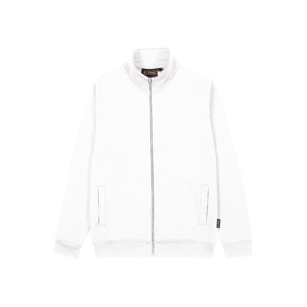 Upower Anuta Sudadera con Cremallera Completa - Talla 2XL - Suave French Terry, Transpirable y Resistente, Mangas Ranglan, Puños y Dobladillo Elasticos, Costuras Pespunteadas - Color Blanco