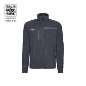 Upower Venus Sudadera Polar con Cremallera - Talla 2XL - Transpirable y Duradera, Acabados Hot Press, Bolsillos con Cierre, Proteccion DPI1 - Color Gris Asfalto