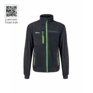 Upower Venus Sudadera Polar con Cremallera - Talla 2XL - Alta Transpirabilidad, Acabados Hot Press, Tres Bolsillos con Cremallera, Proteccion DPI1 - Color Gris Asfalto Verdoso