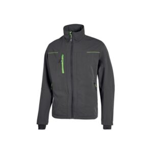 Upower Pluton Chaqueta de Tela Resistente - Talla 2XL - Suave, Repelente al Agua, Transpirable, Secado Rapido, Multiples Bolsillos, Capuchon Retractil, Puños a Prueba de Viento, Proteccion DPI1 - Color Gris Asfalto Verdoso