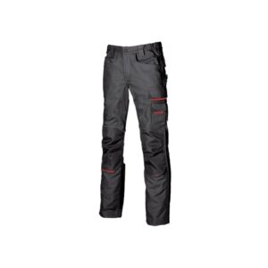 Upower Free Pantalon Multifuncional - Talla 44 - Multiples Bolsillos Estrategicos, Rodilleras Resistentes, Detalles Reflectantes, Costuras Triples, Proteccion DPI1 - Color Gris Meteorito