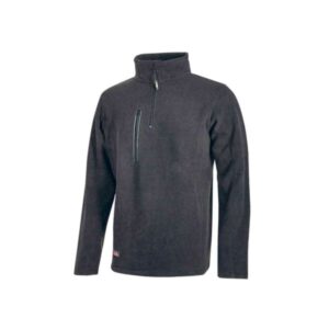 Upower Bering Sudadera de Trabajo con Medio Cremallera - Talla 2XL - Durabilidad y Confort, Proteccion DPI1, Material 100% Poliester - Color Gris Meteorito