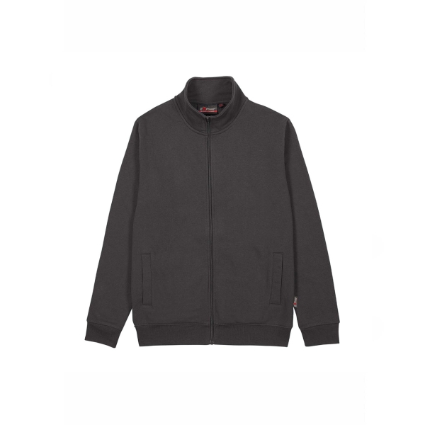 Upower Sotra Sudadera de Trabajo sin Capucha - Talla 2XL - Cremallera, Polialgodon Perchado, Diseño Ergonomico, Puños y Dobladillo Elastico, Bolsillos Laterales, Proteccion DPI1 - Color Gris Meteorito