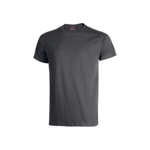 Upower Figi Camiseta de Trabajo de Algodon Cardado - Talla 2XL - Cuello Elastico Acanalado, Cinta Para-Sudor, Proteccion DPI1, Suavidad y Confort Prolongado - Color Gris Meteorito