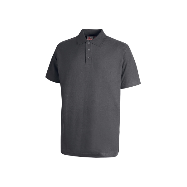 Upower Tonga Polo Hombre Algodon Pique - Talla 2XL - Transpirable y Duradero, Cuello 3 Botones, Acabados Canale, Refuerzos Cuello y Hombros, Proteccion DPI1 - Color Gris Meteorito
