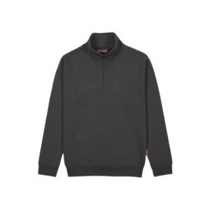 Upower Maui Sudadera con Media Cremallera - Talla 2XL - French Terry, Transpirable, Duradera, Puños y Dobladillo Elasticos, Mangas Ranglan, Costuras Pespunteadas - Color Gris Meteorito