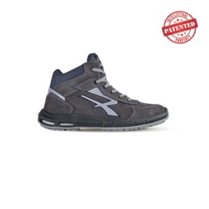 Upower Merak Plus S ESD Calzado de Seguridad Altos - Talla 35 - Cuero Nubuck Resistente, Puntera de Aluminio, Hidrofugos, Antiarrugas, Antideslizantes, Suela PU/PU High Rebound, Proteccion S3S CI FO SR - Color Gris Oscuro