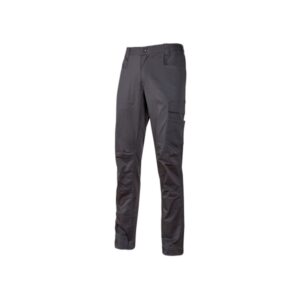 Upower Bravo Top Winter Pantalones de Trabajo Invernales - Talla 2XL - Algodon Elastizado, Triple Costura, Multibolsillos, Cintura Elastizada, Slim-Fit, Proteccion DPI1 - Color Gris Oscuro
