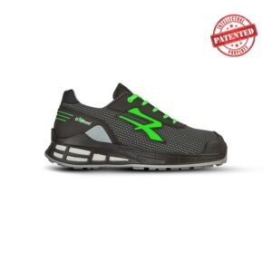 Upower Dakota S ESD Calzado de Seguridad Innovador - Talla 35 - Puntera AirToe Aluminium, Proteccion CI, Antiperforacion - Color Gris Oscuro/Verde