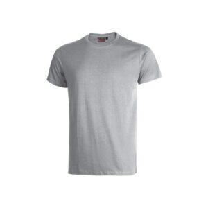 Upower Figi Camiseta de Trabajo de Algodon Cardado - Talla 2XL - Suavidad y Confort Prolongado, Cuello Elastico Acanalado, Cinta Para-Sudor, Proteccion DPI1 - Color Gris Plateado