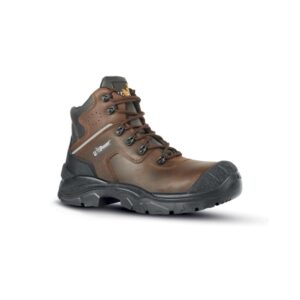 Upower Greenland UK S Calzado de Seguridad Botines - Talla 35 - Empeine Piel Hidrofugo, AirToe Composite, Antiperforacion, Antideslizante, Suela Resistente, Proteccion S3S FO SR - Color Marron