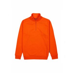 Upower Tautra Sudadera de Trabajo Confortable y Duradera - Talla 2XL - Polialgodon Perchado, Media Cremallera, Cuello Ajustable, Detalles en Canale Elastico, Proteccion DPI1 - Color Naranja