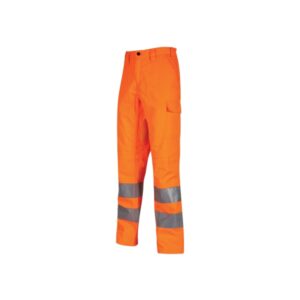 Upower Sirius Pantalon de Trabajo Alta Visibilidad - Talla 2XL - Resistente al Desgaste, Elementos Reflectantes, Bolsillos Funcionales, Ajuste Confortable, Proteccion Lumbar - Color Naranja Fluorescente