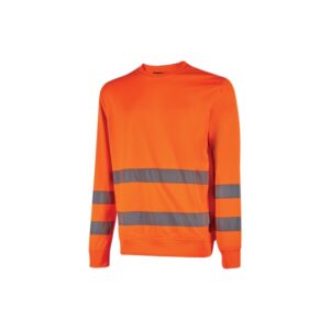 Upower Chara Sudadera de Trabajo - Talla 2XL - Alta Visibilidad, Bandas Reflectantes, Poliester Perchado, Ajuste Comodo, Resistente a Multiples Lavados, Proteccion en Entornos Laborales - Color Naranja Fluorescente