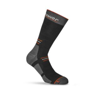 Upower Blow Calcetines de Trabajo Tecnicos - Talla L - Compresion Gradual, Termorregulacion, Soporte en Tobillos, Transpirabilidad Optima, Costuras Planas, Durabilidad Mejorada - Color Naranja Fluorescente