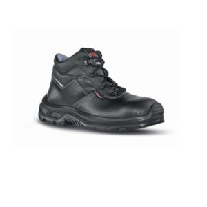 Upower Jena RS S Calzado de Seguridad Botines - Talla 35 - Empeine Piel Hidrofugo, Inserciones Mesh Transpirable, Puntal AirToe Composite, Antiperforacion, Antideslizante, Suela Resistente, Proteccion S3S FO SR - Color Negro