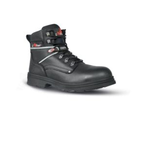 Upower Performance S Botines de Seguridad - Talla 38 - Empeine Piel Hidrofugo, Puntal Composite, Antiperforacion, Suela Antideslizante, Transpirable, Aislamiento Thinsulate, Proteccion S3S CI FO SR - Color Negro