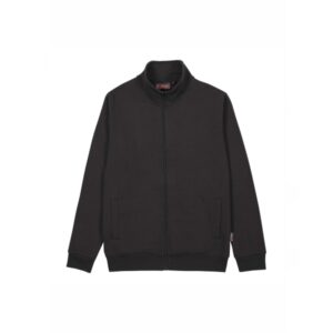 Upower Sotra Sudadera de Trabajo sin Capucha - Talla 2XL - Polialgodon Perchado, Cremallera, Diseño Ergonomico, Puños y Dobladillo Elastico, Bolsillos Laterales, Proteccion DPI1 - Color Negro Carbon