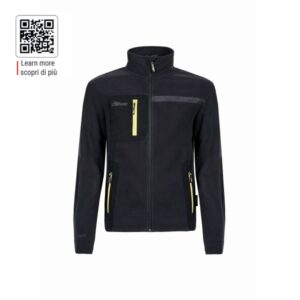 Upower Venus Sudadera Polar con Cremallera - Talla 2XL - Alta Transpirabilidad, Acabados Hot Press, Tres Bolsillos, Proteccion DPI1 - Color Negro Carbon