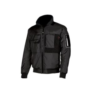 Upower Mate Bomber de Trabajo con Mangas Desmontables - Talla 2XL - Impermeable, Interior de Microfibra, Bolsillos con Tecnologia Avanzada, Refuerzos Anti-Desgaste, Proteccion DPI1 - Color Negro Carbon
