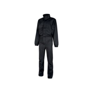 Upower Roma Mono de Trabajo con Tejido Policoton Mechanical Stretch - Talla 2XL - Multiples Bolsillos, Cintura y Puños Elasticos, Rodillas Preformadas, Triple Costura - Color Negro Carbon