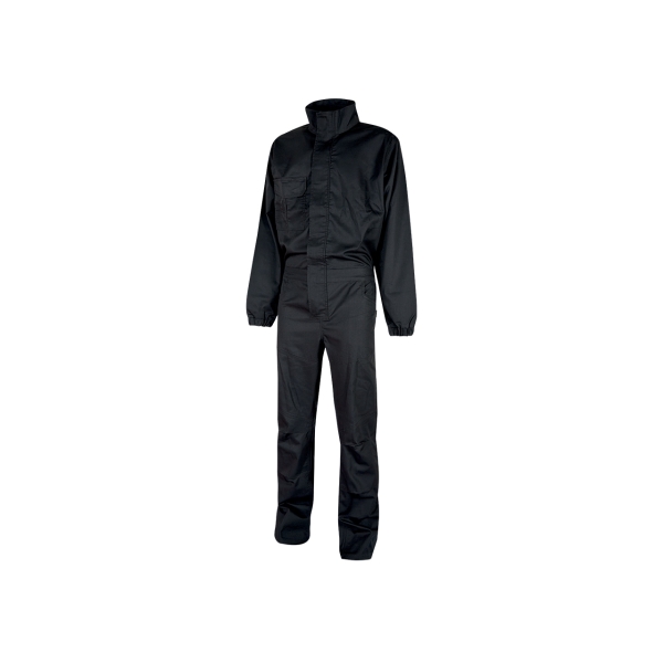 Upower Roma Mono de Trabajo con Tejido Policoton Mechanical Stretch - Talla 2XL - Multiples Bolsillos, Cintura y Puños Elasticos, Rodillas Preformadas, Triple Costura - Color Negro Carbon