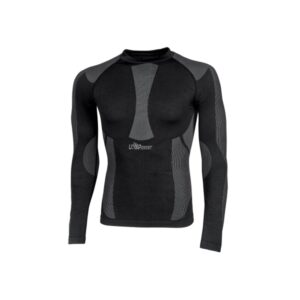 Upower Curma Camiseta Interior Termica - Talla 2_3XL - Ligera y Transpirable, Aislamiento Termico, Tejido Antibacteriano y Resistente, Alta Elasticidad, Efecto Segunda Piel - Color Negro Carbon