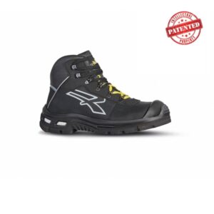 Upower Silver S ESD Zapato de Seguridad ESD - Talla 38 - Parte Superior Hidrofuga, Costuras de Kevlar, Puntera AirToe Aluminium, Suela Antiperforacion, Antideslizante, Proteccion S3S CI FO SR - Color Negro/Amarillo