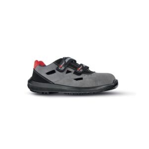 Upower Labrador S Calzado de Seguridad Bajos - Talla 35 - Gamuza Airnet, Mesh Transpirable, AirToe Composite, Antiperforacion, Antideslizante, Proteccion S1PS FO SR - Color Negro/Gris