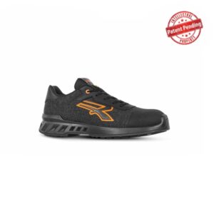 Upower Bradley S ESD Zapato de Seguridad Ligero - Talla 35 - Nylon Transpirable, Puntera Antiabrasion, Suela Antideslizante, Proteccion Anti-perforacion, Antiestatica, Clase S1PS FO SR - Color Negro/Naranja