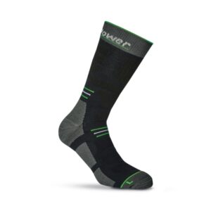 Upower Blow Calcetines de Trabajo Tecnicos - Talla L - Compresion Gradual, Termorregulacion, Soporte Tobillos, Transpirables, Costuras Planas, Talon y Puntera Reforzados - Color Verde Fluorescente