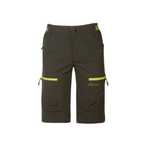 Upower Ares Bermudas de Trabajo con Corte Jogging - Talla 2XL - Multibolsillos con Cremallera y Velcro, Proteccion Lumbar, Cinta Reflectante, Impermeables - Color Verde Oscuro