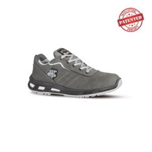 Upower Ring S ESD Calzado de Seguridad Bajos - Talla 38 - Cuero Nubuck, Puntera de Aluminio, Suela PU/PU, Hidrofugos, Antiarrugas, Antideslizantes, Proteccion S3S CI FO SR - Color Gris