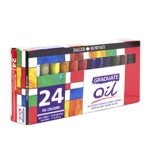 Daler Rowney Graduate Pack de 24 Pinturas al Oleo - Tubos de Aluminio - 22ml - Colores Surtidos