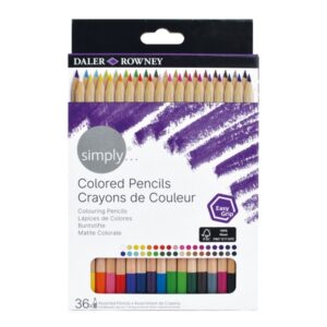Daler Rowney Simply Pack de 36 Lapices Colores - Colores Surtidos