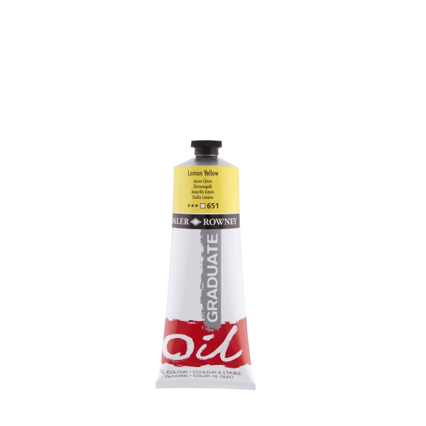Daler Rowney Graduate Pintura al Oleo - Tubo de Aluminio - 220ml - Color Amarillo Limon