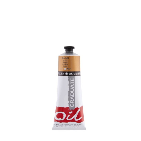 Daler Rowney Graduate Pintura al Oleo - Tubo de Aluminio - 220ml - Color Oro Rico