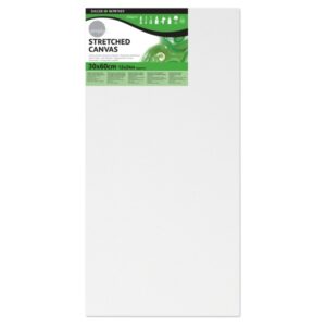 Daler Rowney Simply Bastidor Entelado - 30x60cm - Imprimacion Triple - Grano Medio - 100% Algodon sin Acido - 250g - Color Blanco