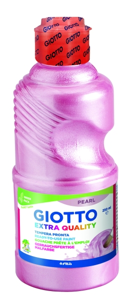 Giotto Extra Quality Pearl Tempera - 250ml - Lispa para el Uso - Botella Bio Pet - Color Magenta
