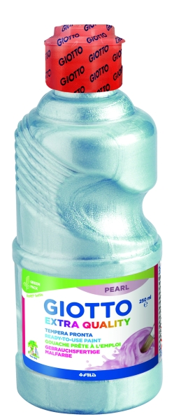 Giotto Extra Quality Pearl Tempera - 250ml - Lispa para el Uso - Botella Bio Pet - Color Cyan