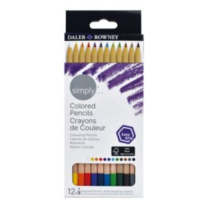 Daler Rowney Simply Pack de 12 Lapices Colores - Colores Surtidos