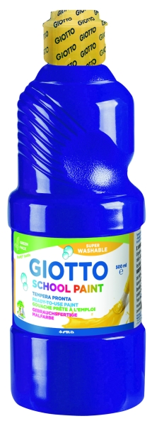 Giotto School Paint Tempera - 500ml - Lista para el Uso - Super Lavable - Botella Bio Pet - Color Violeta