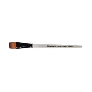 Daler Rowney Graduate Pincel Multitecnica - Pelo Sintetico - Mango Corto - Plano Lavis, 3/4"