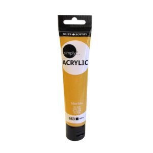Daler Rowney Simply Pintura Acrilica - Tubo de Plastico - 75ml - Color Ocre Amarillo
