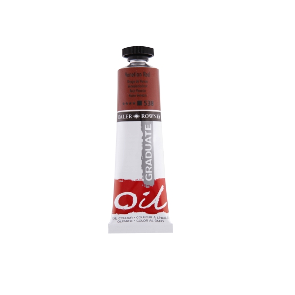 Daler Rowney Graduate Pintura al Oleo - Tubo de Aluminio - 38ml - Color Rojo Veneciano