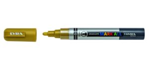 Lyra Mark All Rotulador Permanente - Multisuperficie - Punta Redonda - 2mm - Color Oro
