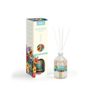 Prady Ambientador Mikado Tropic Papaya - Frasco de Cristal 100 ml y Varitas Difusoras