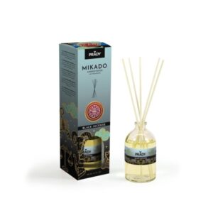 Prady Ambientador Mikado Black Inciense - Frasco de Cristal 100 ml y Varitas Difusoras